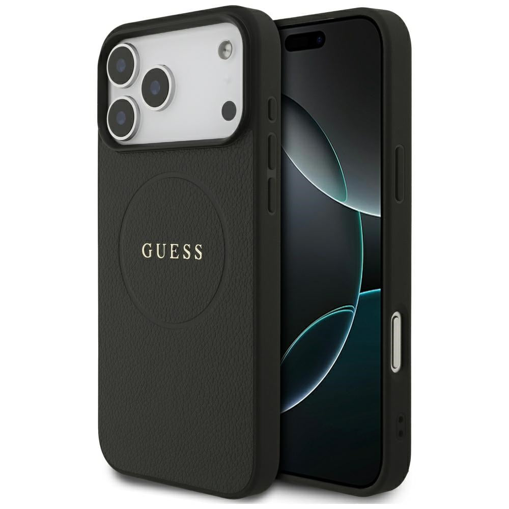 Guess iPhone 17 Pro Max/iPhone 18 Pro Max Deksel Grained Svart