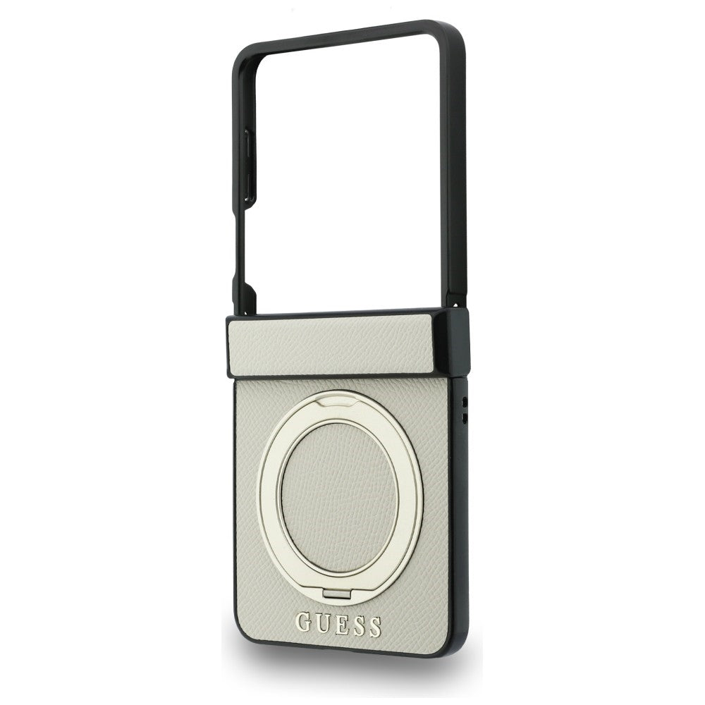 Guess Samsung Galaxy Z Flip 8 Deksel Ring Stand MagSafe Gull