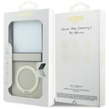 Guess Samsung Galaxy Z Flip 8 Deksel Ring Stand MagSafe Gull