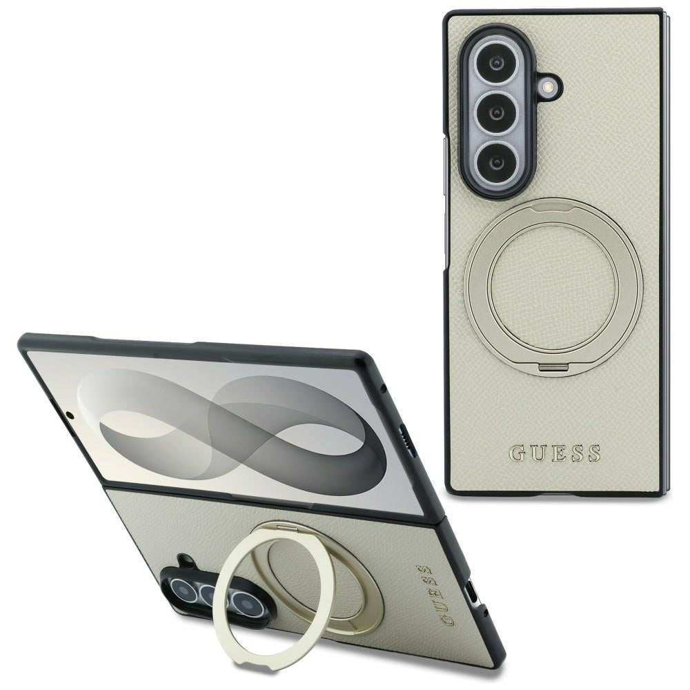 Guess Samsung Galaxy Z Fold 8 Ultra Deksel Ring Stand MagSafe Gull