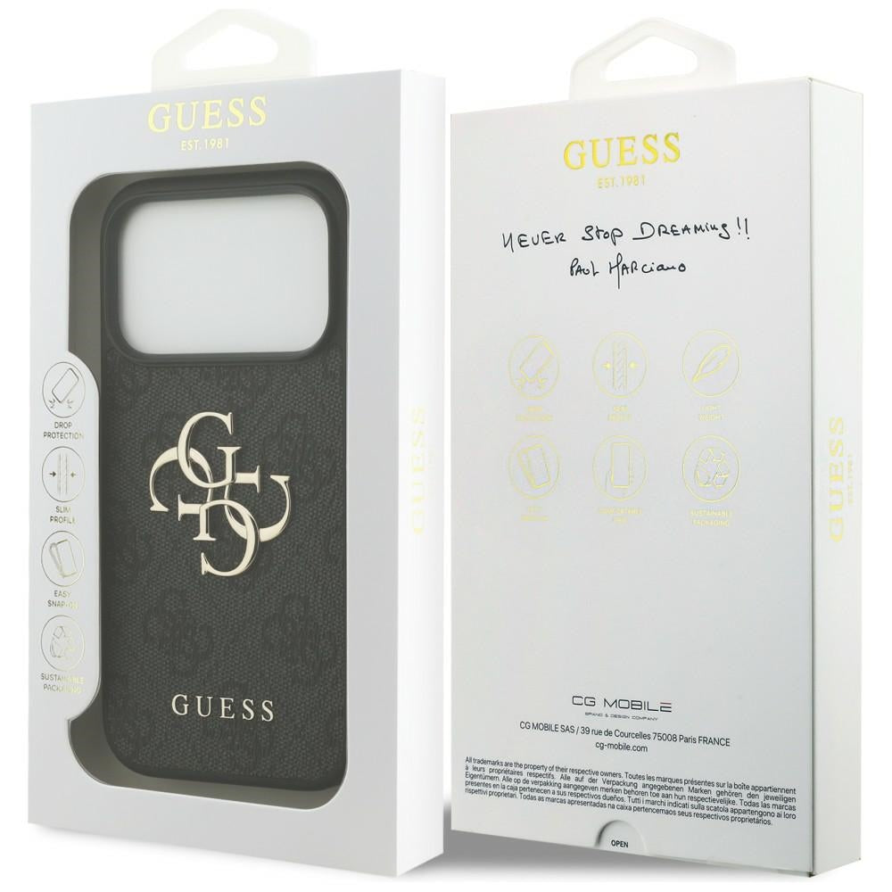 Guess iPhone 17 Pro/iPhone 18 Pro Deksel 4G Big Logo Svart