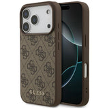 Guess iPhone 17 Pro/iPhone 18 Pro Deksel 4G Classic Brun