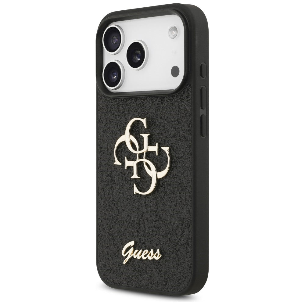 Guess iPhone 17 Pro/iPhone 18 Pro Deksel Fixed Glitter Svart