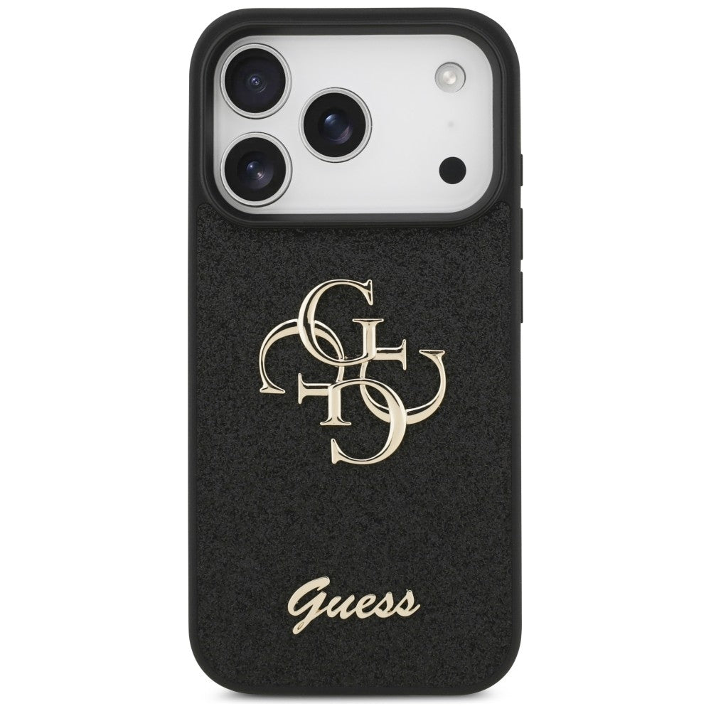 Guess iPhone 17 Pro/iPhone 18 Pro Deksel Fixed Glitter Svart