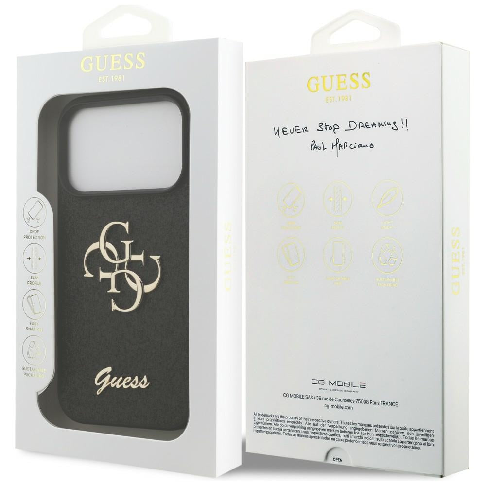 Guess iPhone 17 Pro/iPhone 18 Pro Deksel Fixed Glitter Svart