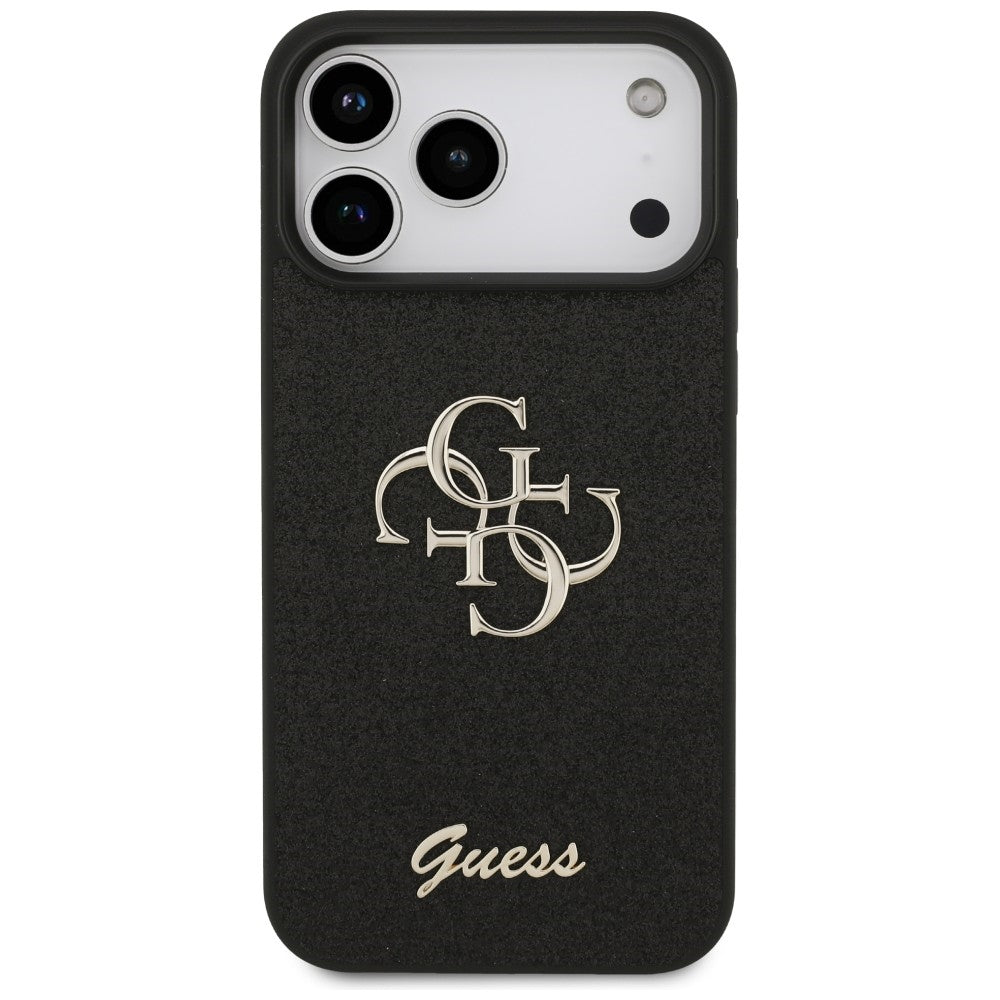 Guess iPhone 17 Pro Max/iPhone 18 Pro Max Deksel Fixed Glitter Svart