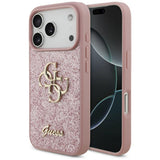 Guess iPhone 17 Pro/iPhone 18 Pro Deksel Fixed Glitter Rosa