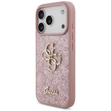 Guess iPhone 17 Pro/iPhone 18 Pro Deksel Fixed Glitter Rosa