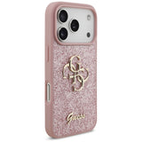 Guess iPhone 17 Pro/iPhone 18 Pro Deksel Fixed Glitter Rosa