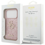 Guess iPhone 17 Pro/iPhone 18 Pro Deksel Fixed Glitter Rosa