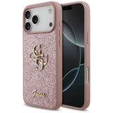 Guess iPhone 17 Pro Max/iPhone 18 Pro Max Deksel Fixed Glitter Rosa