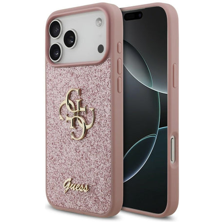 Guess iPhone 17 Pro Max/iPhone 18 Pro Max Deksel Fixed Glitter Rosa