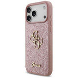 Guess iPhone 17 Pro Max/iPhone 18 Pro Max Deksel Fixed Glitter Rosa