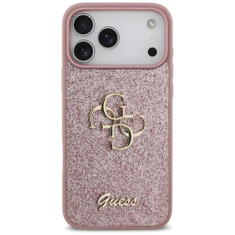 Guess iPhone 17 Pro Max/iPhone 18 Pro Max Deksel Fixed Glitter Rosa