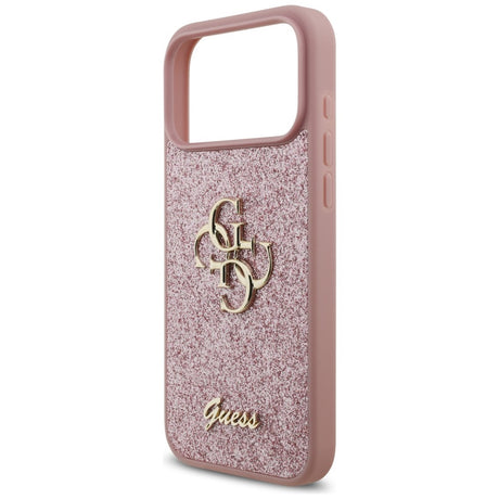 Guess iPhone 17 Pro Max/iPhone 18 Pro Max Deksel Fixed Glitter Rosa