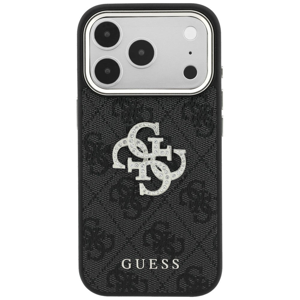 Guess iPhone 17 Pro Max/iPhone 18 Pro Max Deksel 4G Strass-logo Svart