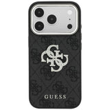 Guess iPhone 17 Pro Max/iPhone 18 Pro Max Deksel 4G Strass-logo Svart