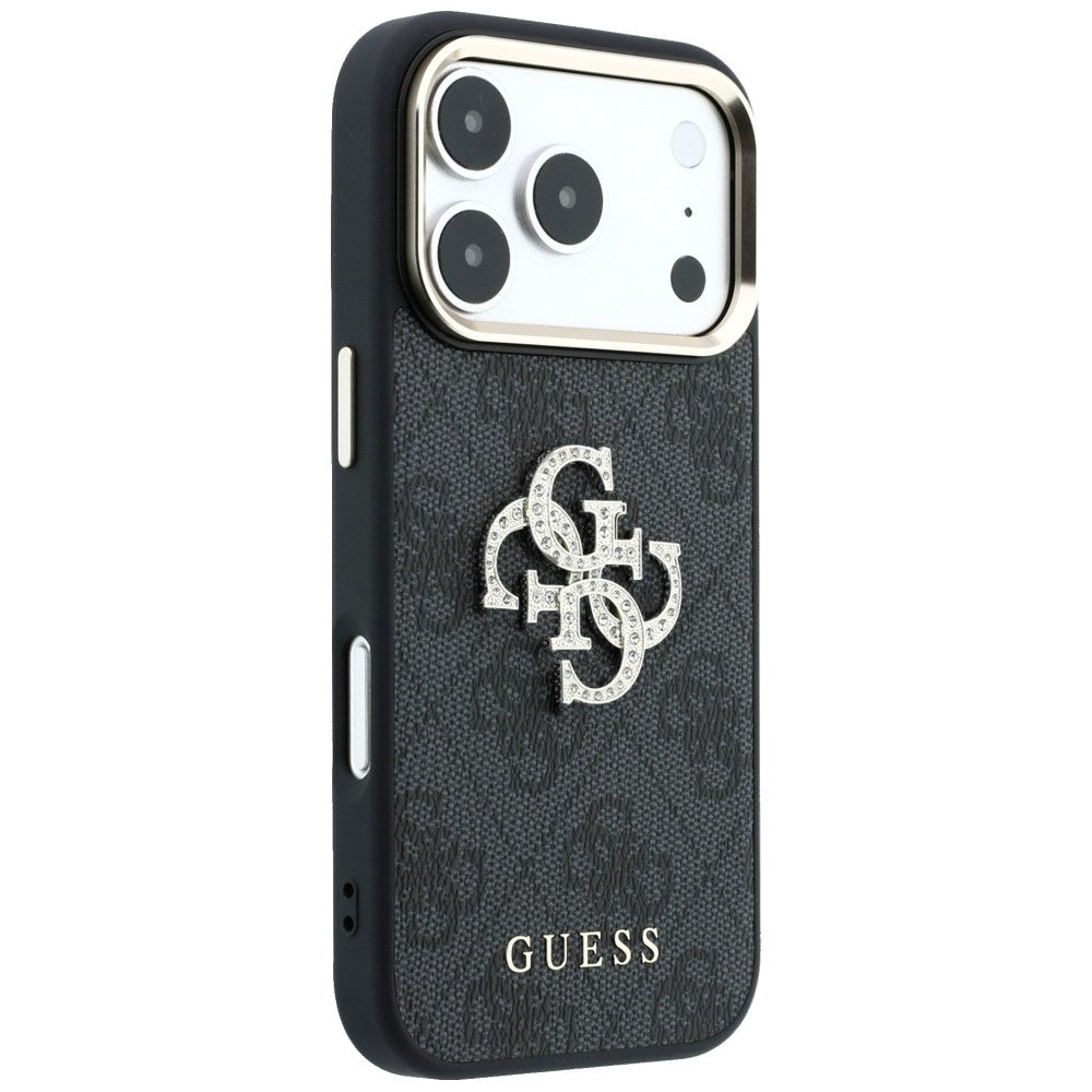 Guess iPhone 17 Pro Max/iPhone 18 Pro Max Deksel 4G Strass-logo Svart