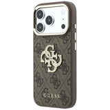 Guess iPhone 17 Pro Max/iPhone 18 Pro Max Deksel 4G Strass Logo Brun