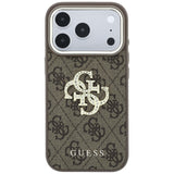 Guess iPhone 17 Pro Max/iPhone 18 Pro Max Deksel 4G Strass Logo Brun