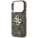Guess iPhone 17 Pro Max/iPhone 18 Pro Max Deksel 4G Strass Logo Brun
