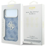 Guess iPhone 17 Pro Max/iPhone 18 Pro Max Deksel 4G Strass Logo Blå