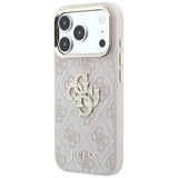 Guess iPhone 17 Pro/iPhone 18 Pro Deksel 4G Strass-logo Rosa