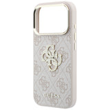 Guess iPhone 17 Pro/iPhone 18 Pro Deksel 4G Strass-logo Rosa