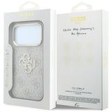 Guess iPhone 17 Pro/iPhone 18 Pro Deksel 4G Strass-logo Rosa