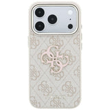 Guess iPhone 17 Pro Max/iPhone 18 Pro Max Deksel 4G Resin-logo Rosa