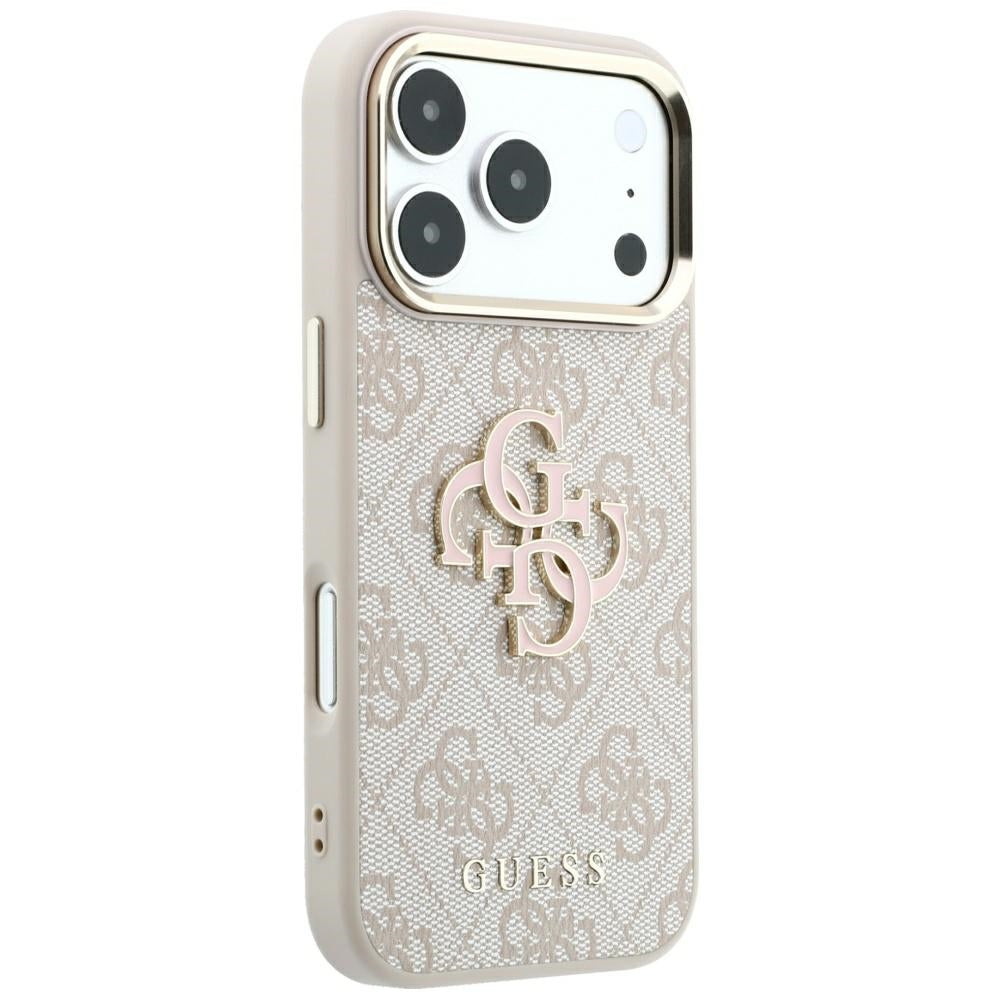 Guess iPhone 17 Pro Max/iPhone 18 Pro Max Deksel 4G Resin-logo Rosa