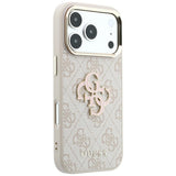 Guess iPhone 17 Pro Max/iPhone 18 Pro Max Deksel 4G Resin-logo Rosa