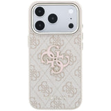 Guess iPhone 17 Pro/iPhone 18 Pro Deksel 4G Resin-logo Rosa