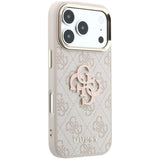 Guess iPhone 17 Pro/iPhone 18 Pro Deksel 4G Resin-logo Rosa