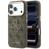 Guess iPhone 17 Pro Max/iPhone 18 Pro Max Deksel 4G Resin-logo Brun