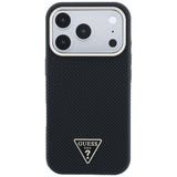 Guess iPhone 17 Pro/iPhone 18 Pro Deksel Kevlar Triangle Logo Svart