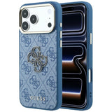 Guess iPhone 17 Pro/iPhone 18 Pro Deksel 4G Resin-logo Blå
