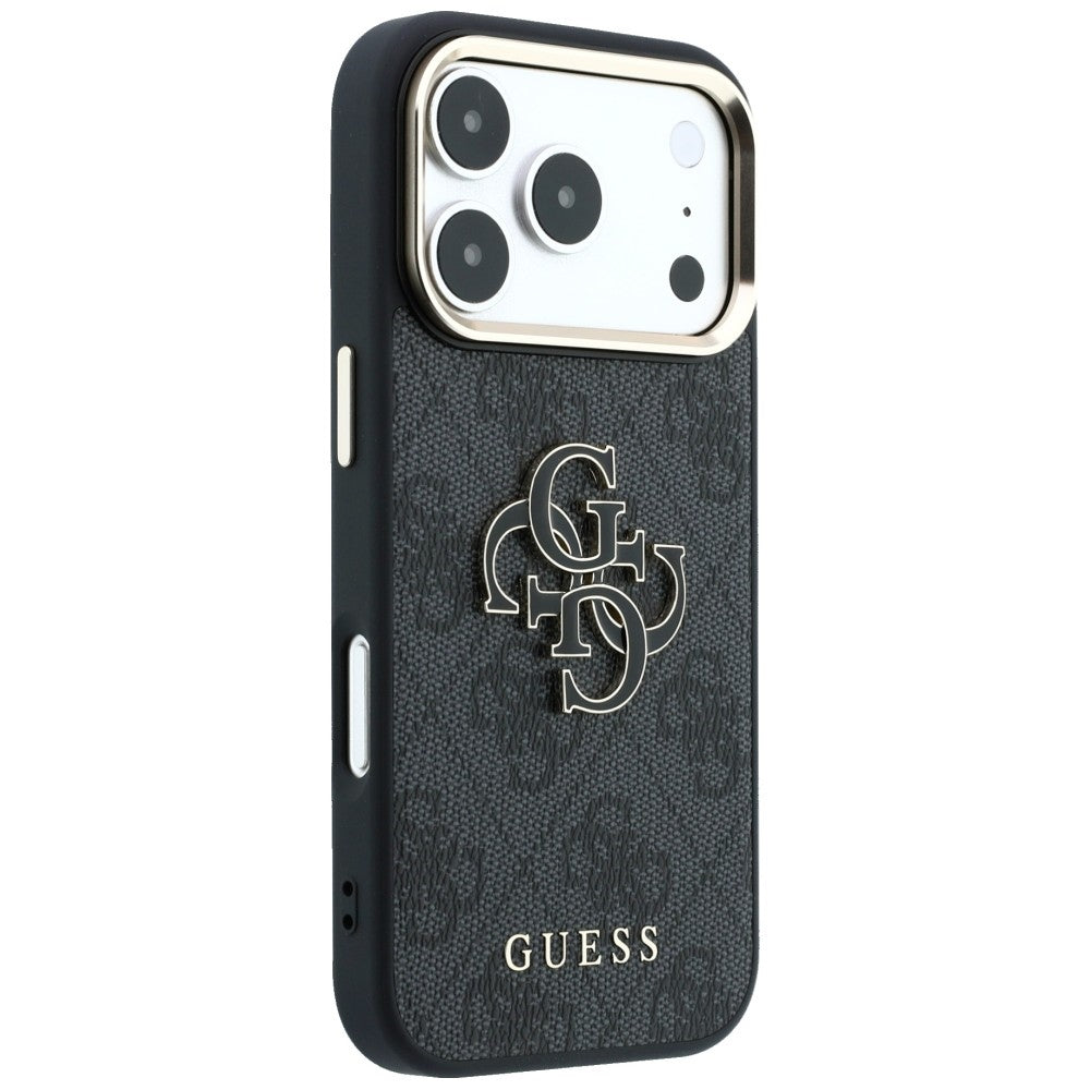 Guess iPhone 17 Pro Max/iPhone 18 Pro Max Deksel 4G Resin-logo Svart