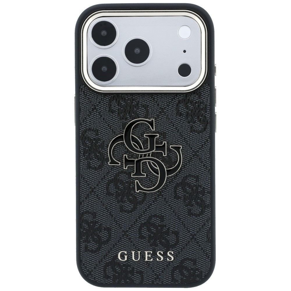 Guess iPhone 17 Pro/iPhone 18 Pro Deksel 4G Resin Logo Svart