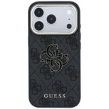Guess iPhone 17 Pro/iPhone 18 Pro Deksel 4G Resin Logo Svart