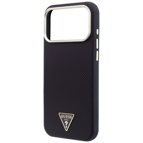 Guess iPhone 17 Pro/iPhone 18 Pro Deksel Kevlar Triangle-logo burgunder