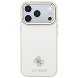 Guess iPhone 17 Pro Max/iPhone 18 Pro Max Deksel Saffiano 4G Classic Logo Beige
