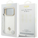 Guess iPhone 17 Pro Max/iPhone 18 Pro Max Deksel Saffiano 4G Classic Logo Beige