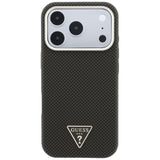 Guess iPhone 17 Pro Max/iPhone 18 Pro Max Deksel Kevlar Triangle Logo Brun