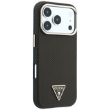 Guess iPhone 17 Pro Max/iPhone 18 Pro Max Deksel Kevlar Triangle Logo Brun