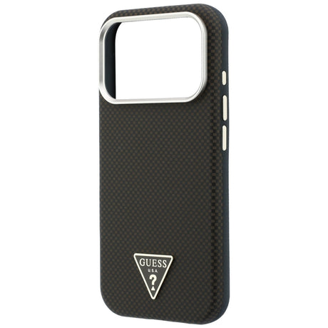 Guess iPhone 17 Pro Max/iPhone 18 Pro Max Deksel Kevlar Triangle Logo Brun