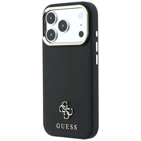 Guess iPhone 17 Pro Max/iPhone 18 Pro Max Deksel Saffiano 4G Classic Logo Svart