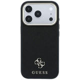 Guess iPhone 17 Pro Max/iPhone 18 Pro Max Deksel Saffiano 4G Classic Logo Svart