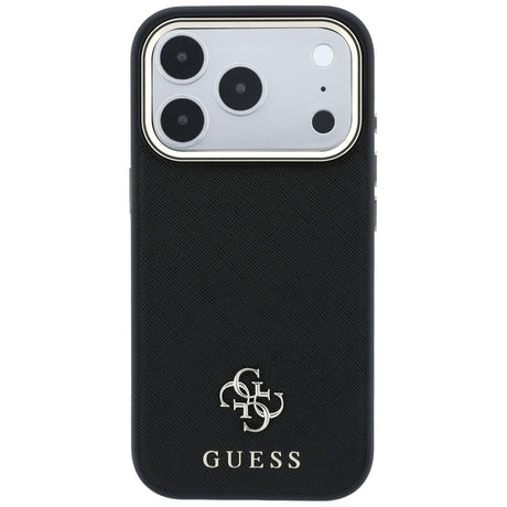 Guess iPhone 17 Pro Max/iPhone 18 Pro Max Deksel Saffiano 4G Classic Logo Svart