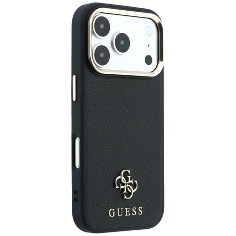 Guess iPhone 17 Pro Max/iPhone 18 Pro Max Deksel Saffiano 4G Classic Logo Svart